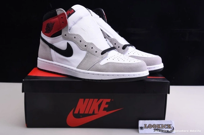 Official Maikesneakers Grey Air Jordan High Smoke Light OG 1 555088-126 0730